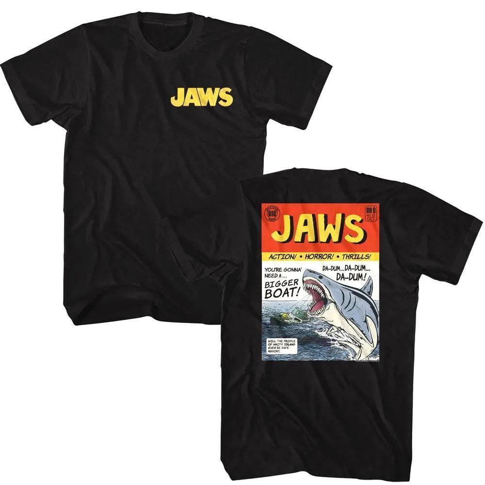 Jaws Horror Comic Unisex T Shirt 2 Sided